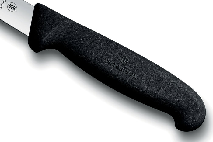 Couteau à saigner lapin/volaille Victorinox 5.5103.10 lame 10cm manche fibrox noir