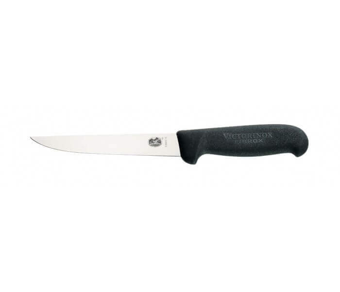 Couteau à saigner/découper 12 cm, manche fibrox noir Victorinox 5.6003.12