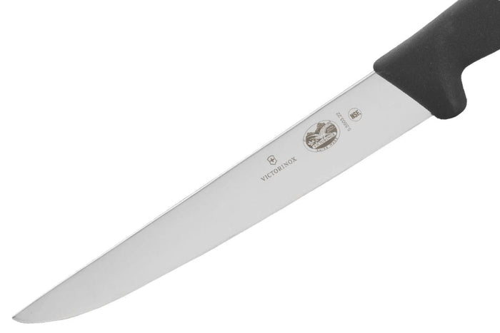 Couteau à saigner/découper Victorinox 5.5503.22 lame 22cm manche fibrox noir