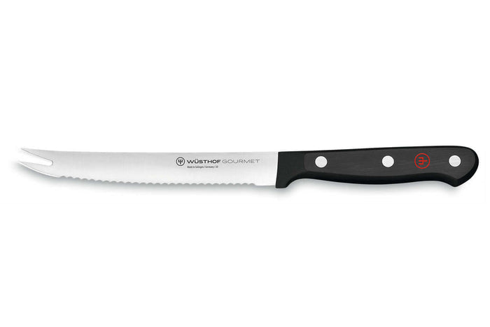 Couteau à tomates Wüsthof Gourmet lame crantée pointe fourchue 14cm