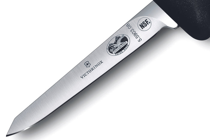 Couteau à volailles lancette Victorinox 5.5903.08 lame 8cm manche fibrox noir