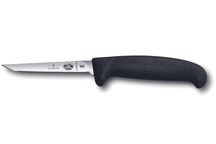 Couteau à volailles lancette Victorinox 5.5903.09 lame 9cm manche fibrox noir