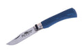 Couteau artisanal Old Bear Full Color bleu manche bois d'Ayous stratifié - M