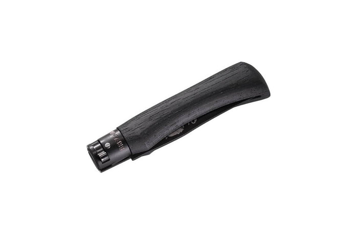 Couteau artisanal Old Bear Total Black virole noire manche bois d'ayous stratifié - L