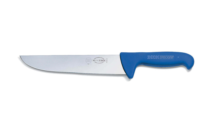 Couteau de boucher Dick Ergogrip manche bleu - 21 cm