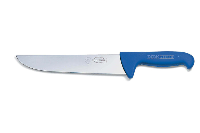 Couteau de boucher Dick Ergogrip manche bleu - 23 cm