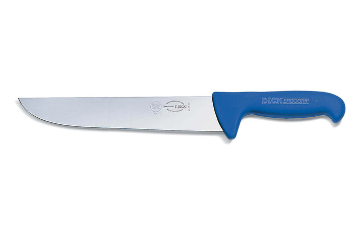 Couteau de boucher Dick Ergogrip manche bleu - 26 cm