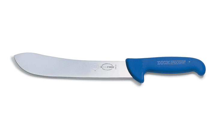 Couteau de boucher Dick Ergogrip pointe large manche bleu - 21 cm