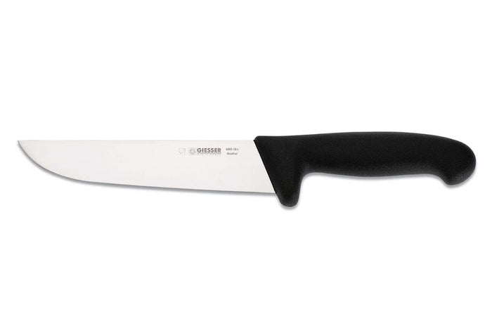 Couteau de boucher pro Giesser lame 18cm 4005 - Noir