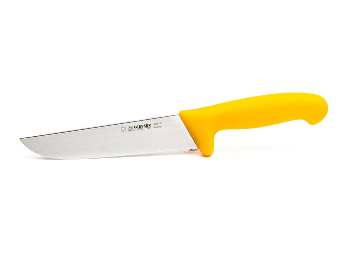 Couteau de boucher pro Giesser lame 18cm 4005 - Jaune foncé