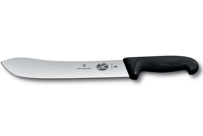 Couteau de boucher Victorinox 5.7403.25 lame pointe large 25cm manche fibrox noir