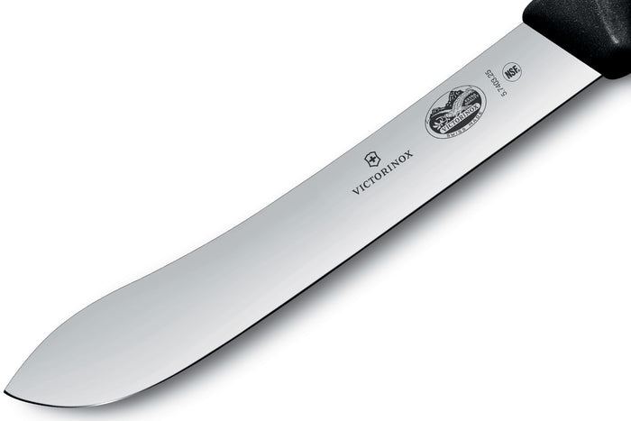 Couteau de boucher Victorinox 5.7403.25 lame pointe large 25cm manche fibrox noir