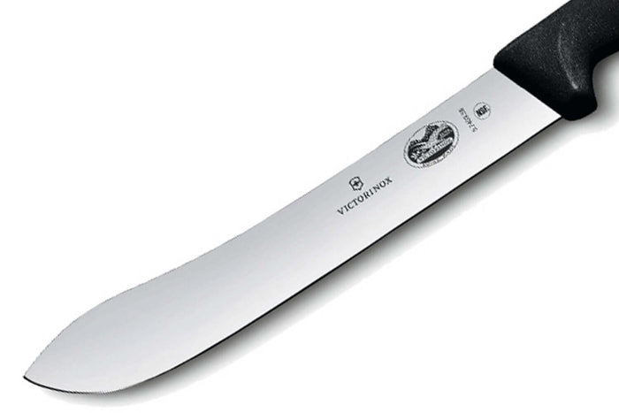 Couteau de boucher Victorinox 5.7403.36 lame pointe large 36cm manche fibrox noir