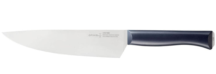 Couteau de chef Intempora Opinel acier Sandvik manche bleu marine - 20 cm