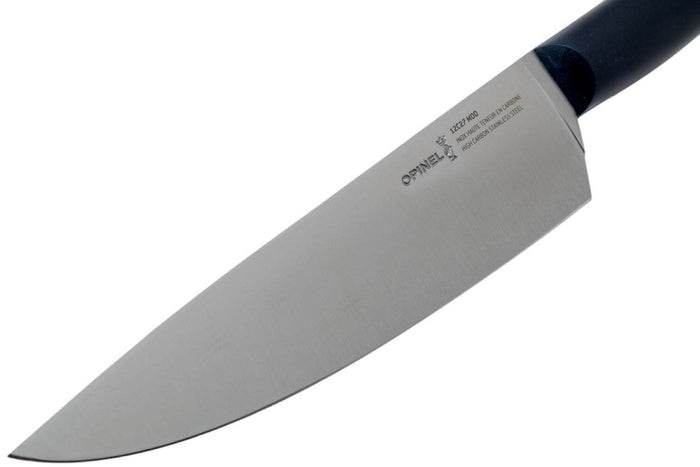 Couteau de chef Intempora Opinel acier Sandvik manche bleu marine - 20 cm