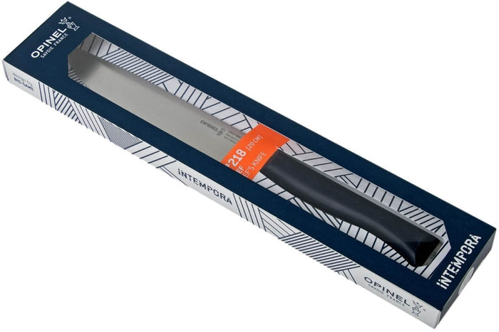Couteau de chef Intempora Opinel acier Sandvik manche bleu marine - 20 cm