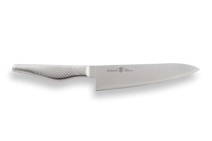 Couteau de chef japonais Shizu Hamono Kyo San Mai tout acier - 18 cm