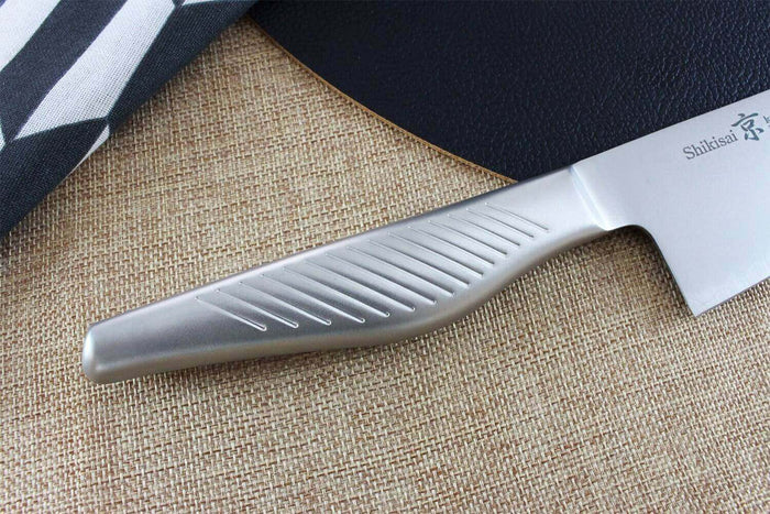 Couteau de chef japonais Shizu Hamono Kyo San Mai tout acier - 18 cm