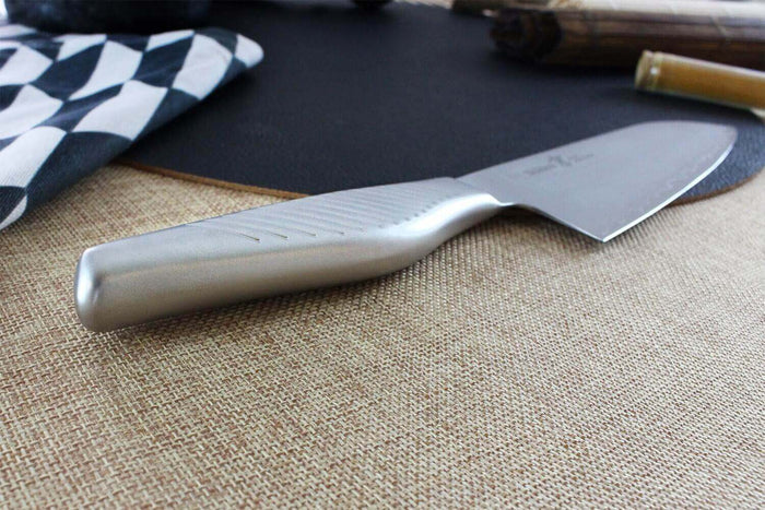 Couteau de chef japonais Shizu Hamono Kyo San Mai tout acier - 18 cm