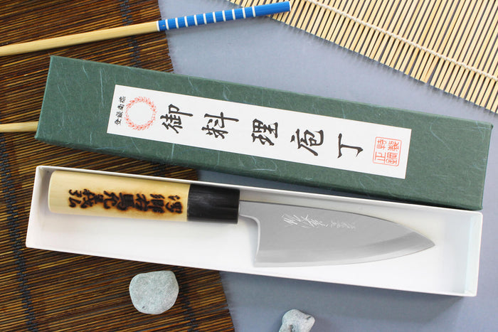 Couteau deba japonais artisanal Yoshihiro Jyosaku White 2 steel - 10.5 cm
