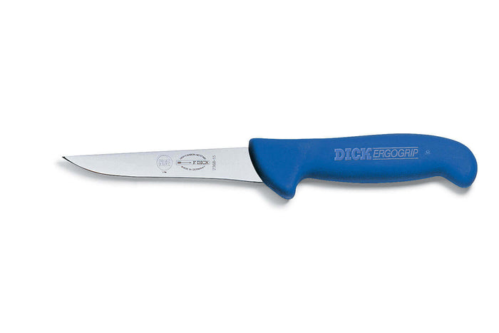 Couteau désosseur Dick Ergogrip lame étroite manche bleu - 10 cm