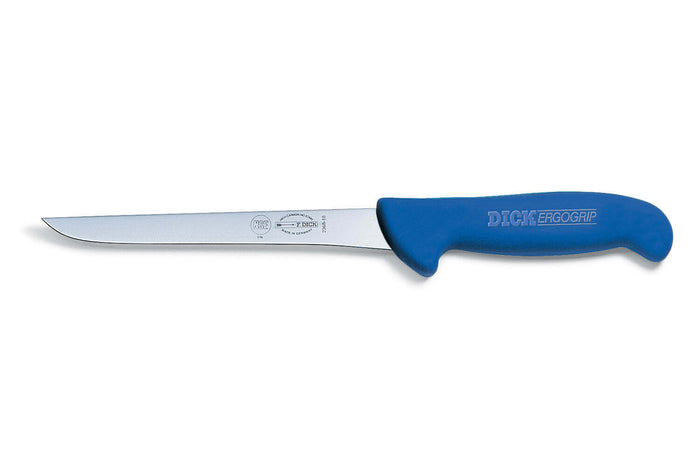 Couteau désosseur Dick Ergogrip lame étroite manche bleu - 18 cm