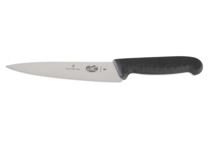 Couteau éminceur Victorinox 5.2003.19 lame de 19cm manche fibrox noir