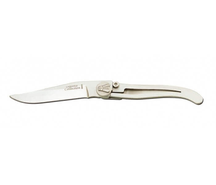 Couteau Laguiole C. Dozorme Lame inox manche inox 11cm à cran intérieur