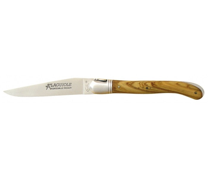 Couteau Laguiole GILLES, manche 12 cm olivier