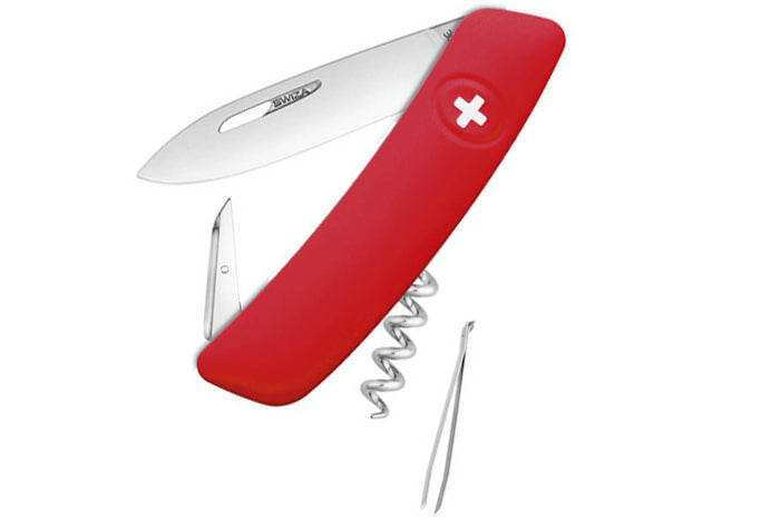 Couteau multifonction SWIZA D01 6 fonctions 95mm - Rouge
