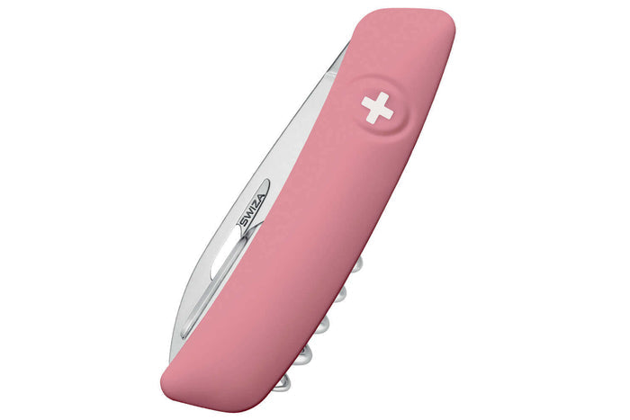 Couteau multifonction SWIZA D03 11 fonctions 95mm - Rose