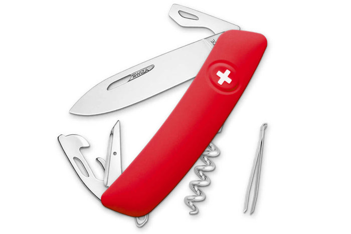Couteau multifonction SWIZA D03 11 fonctions 95mm - Rouge