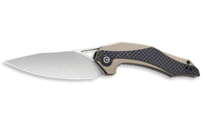 Couteau pliant CIVIVI Plethiros en G10/fibre de carbone 11,2cm - Marron
