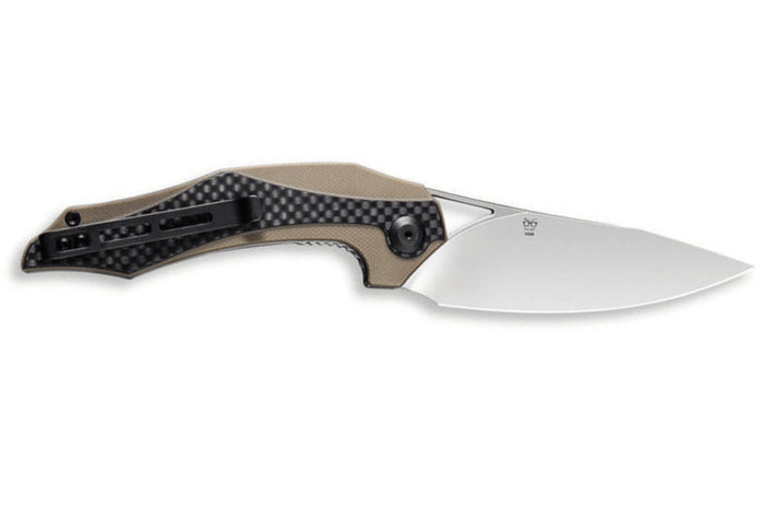 Couteau pliant CIVIVI Plethiros en G10/fibre de carbone 11,2cm - Marron