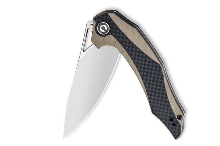 Couteau pliant CIVIVI Plethiros en G10/fibre de carbone 11,2cm - Marron