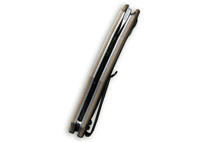 Couteau pliant CIVIVI Plethiros en G10/fibre de carbone 11,2cm - Marron