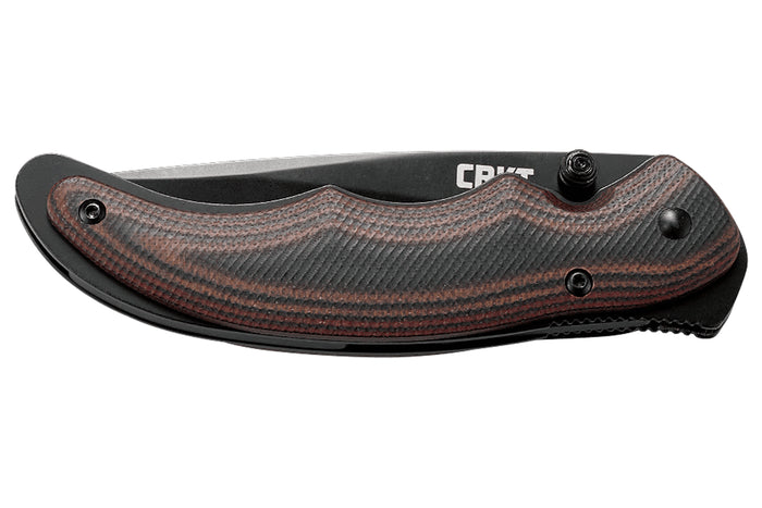 Couteau pliant CRKT Endorser manche G10 noir marron strié 10,5cm - Noir