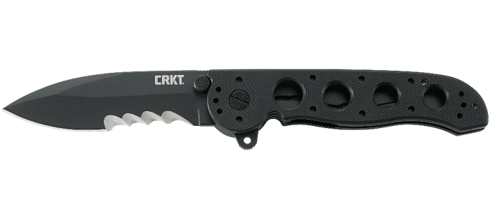 Couteau pliant CRKT M21 manche à trous G10 noir - 11 cm