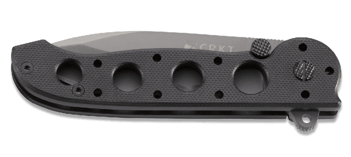 Couteau pliant CRKT M21 manche à trous G10 noir - 11 cm