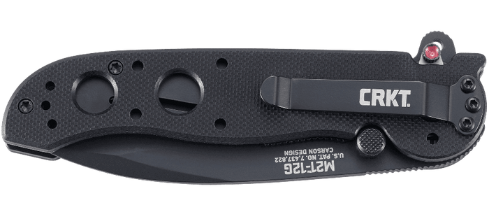Couteau pliant CRKT M21 manche à trous G10 noir - 11 cm