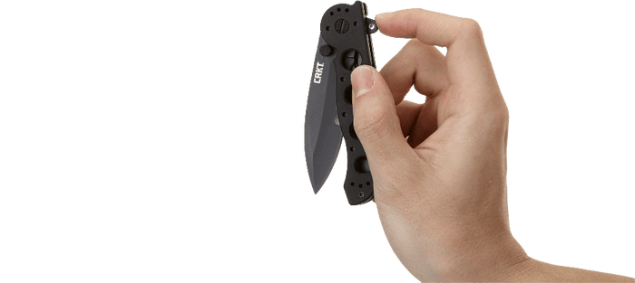 Couteau pliant CRKT M21 manche à trous G10 noir - 11 cm