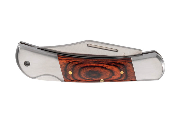 Couteau pliant Herbertz 2141 manche pakkawood marron orangé double mitre - S