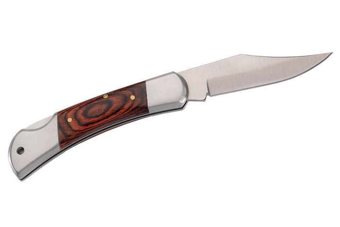 Couteau pliant Herbertz 2141 manche pakkawood marron orangé double mitre - S