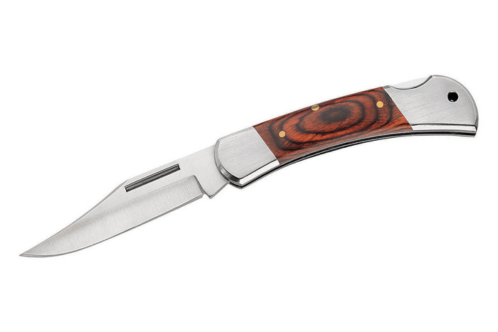 Couteau pliant Herbertz 2141 manche pakkawood marron orangé double mitre - M