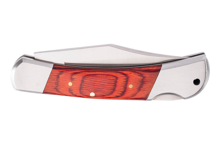 Couteau pliant Herbertz 2141 manche pakkawood marron orangé double mitre - M