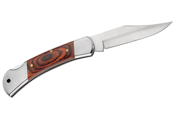 Couteau pliant Herbertz 2141 manche pakkawood marron orangé double mitre - M