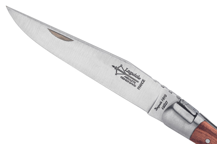 Couteau pliant Laguiole Arbalète G.DAVID 4272 manche en bois de rose 12cm + mitres en inox + tire-bouchon
