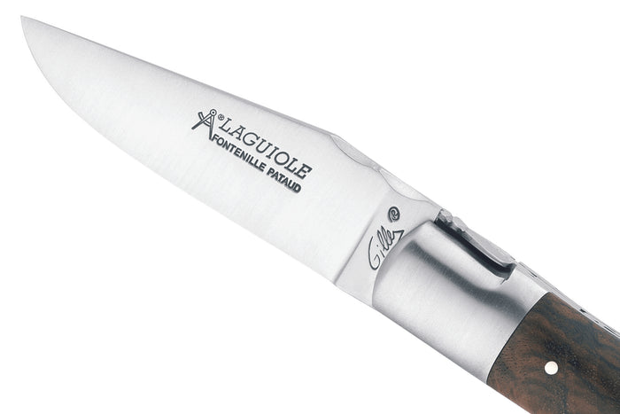 Couteau pliant Laguiole GILLES 9471 manche en bois de noyer 10,5cm avec mitre