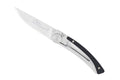 Couteau pliant Le Thiers Liner Lock Claude Dozorme façon carbone 10,5 cm