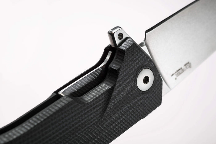 Couteau pliant LionSteel KUR manche G10 ou olivier 12cm - Noir